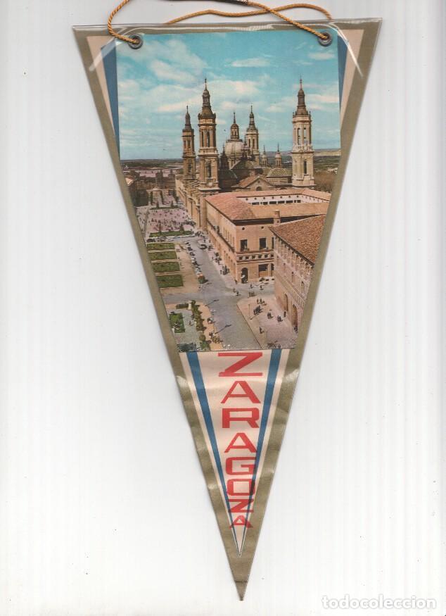 Galhardetes de cole&ccedil;&atilde;o: BANDERIN: ZARAGOZA -Vista Aerea de la Basilica del Pilar y ESCUDO de Zaragoza en la otra cara. - Var