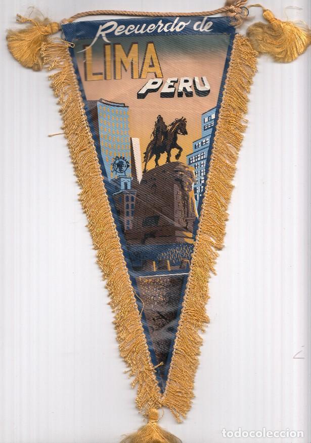 Galhardetes de cole&ccedil;&atilde;o: BANDERIN: LIMA, Peru - Ilustracion del Monumento a Jose de San Martin en la Plaza San Martin de LIMA