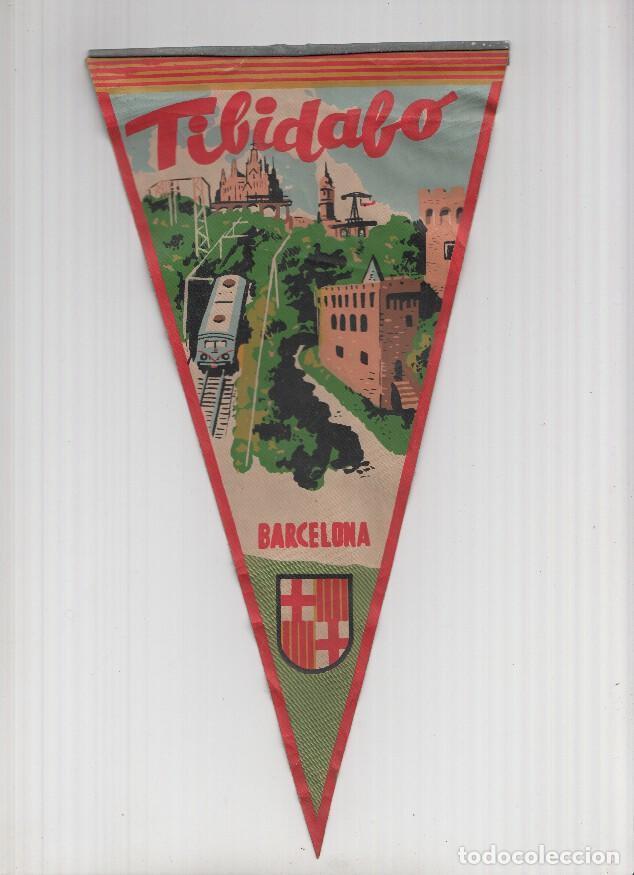 Galhardetes de cole&ccedil;&atilde;o: Banderin: BARCELONA- Ilustracion del TELEFERICO DEL TIBIDABO y Parque al fondo - VARIOS