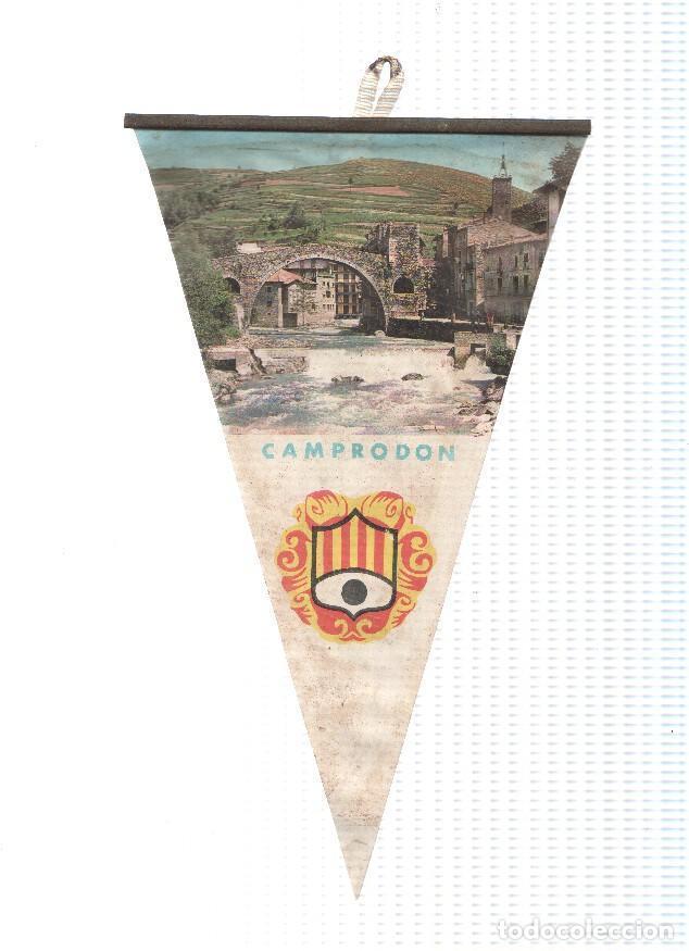 Galhardetes de cole&ccedil;&atilde;o: BANDERIN: CAMPRODON (Girona) - Vista del puente de Camprodon y escudo de la localidad - VARIOS