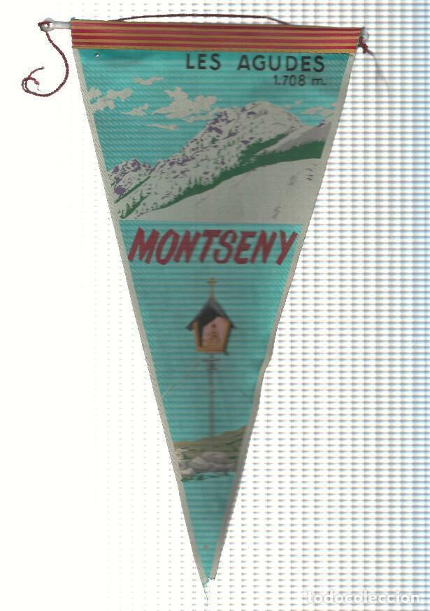 Galhardetes de cole&ccedil;&atilde;o: BANDERIN: MONTSENY, LES AGUDES - Ilustracion de la monta&ntilde;a y Virgen a 1708m - VARIOS