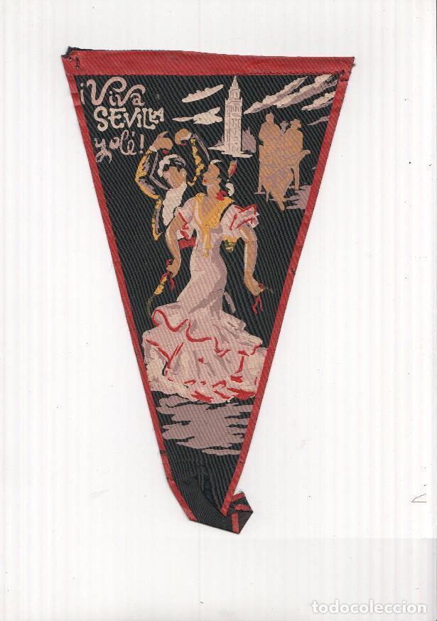 Fanions de collection: BANDERIN: SEVILLA - Ilustracion la Giralda, Sevillanas y trio de Flamenco. Banderin Souvenir - VARIO
