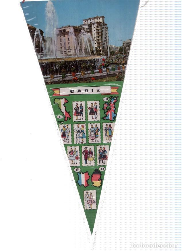 Fanions de collection: BANDERIN: CADIZ - Imagen de la Fuente de la PLAZA DE SEVILLA de CADIZ - Varios