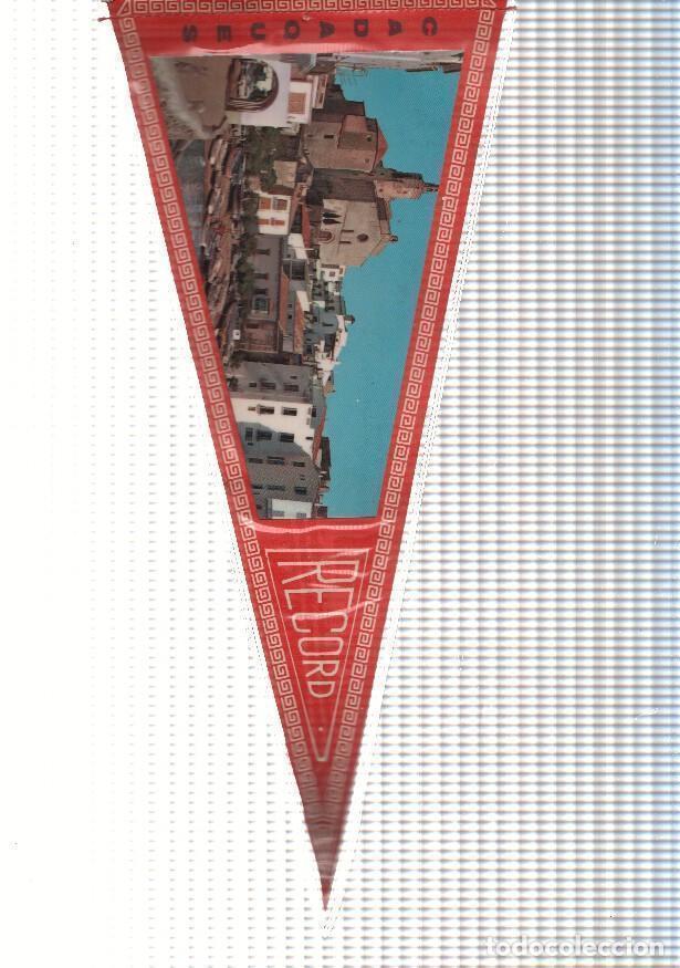 Fanions de collection: BANDERIN: CADAQUES, Girona - Imagen de la localidad y la Iglesia, (MAPA EN TRASERA) - VARIOS