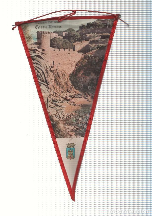 Fanions de collection: BANDERIN: TOSSA DE MAR, Girona - Vista del Castillo de Tossa y escudo de la localidad - VARIOS