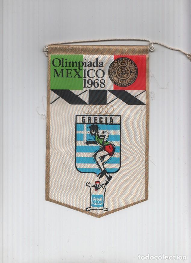Fanions de collection: Banderin Olimpiada Mexico 1968 : Grecia (Editor detergentes Gior)