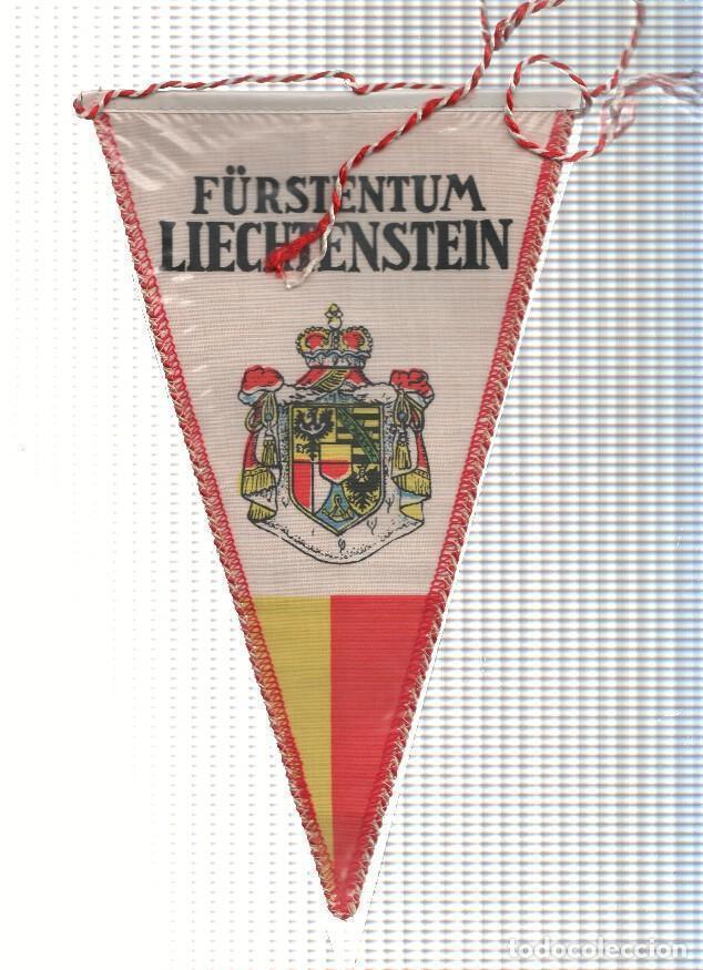 Fanions de collection: BANDERIN: LIECHTENSTEIN - Escudo de Liechtenstein - VARIOS