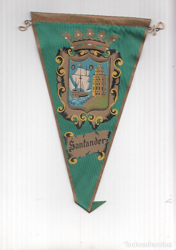 Fanions de collection: BANDERIN: SANTANDER - Ilustracion del escudo de la Localidad de SANTANDER - VARIOS