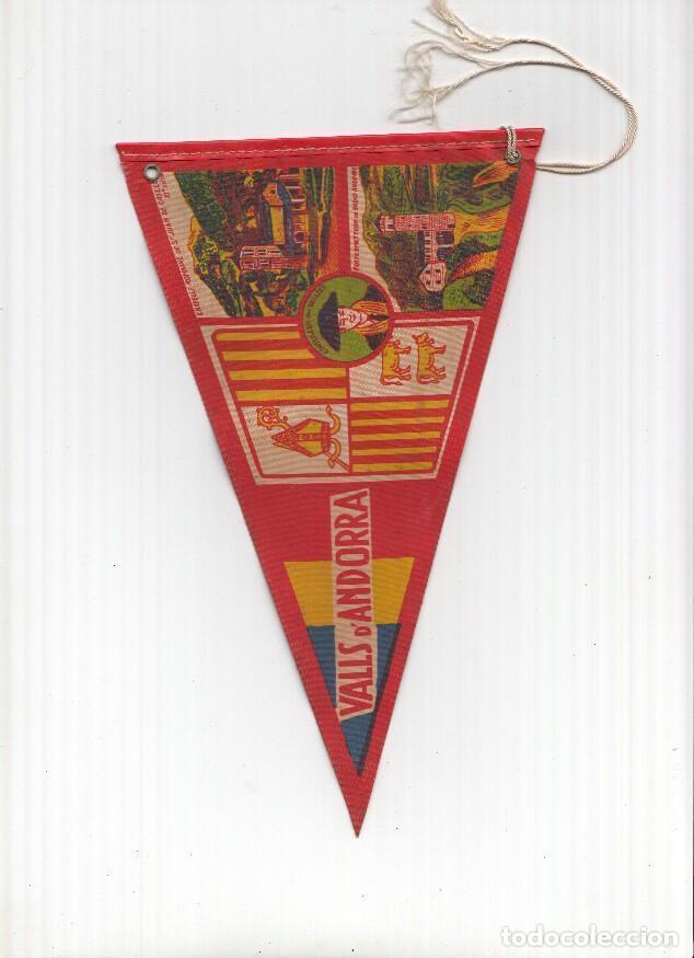 Fanions de collection: BANDERIN: VALL D,ANDORRA - Ilustracion de diferentes iglesias, Santa Coloma y Bandera de Andorra (AM