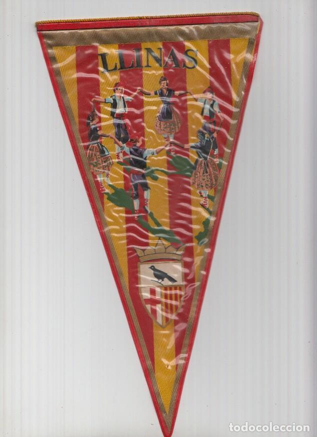 Fanions de collection: Banderin: LLINAS DEL VALLES, Barcelona - Ilustracion de Aplec Sardanista y escudo de la localidad -