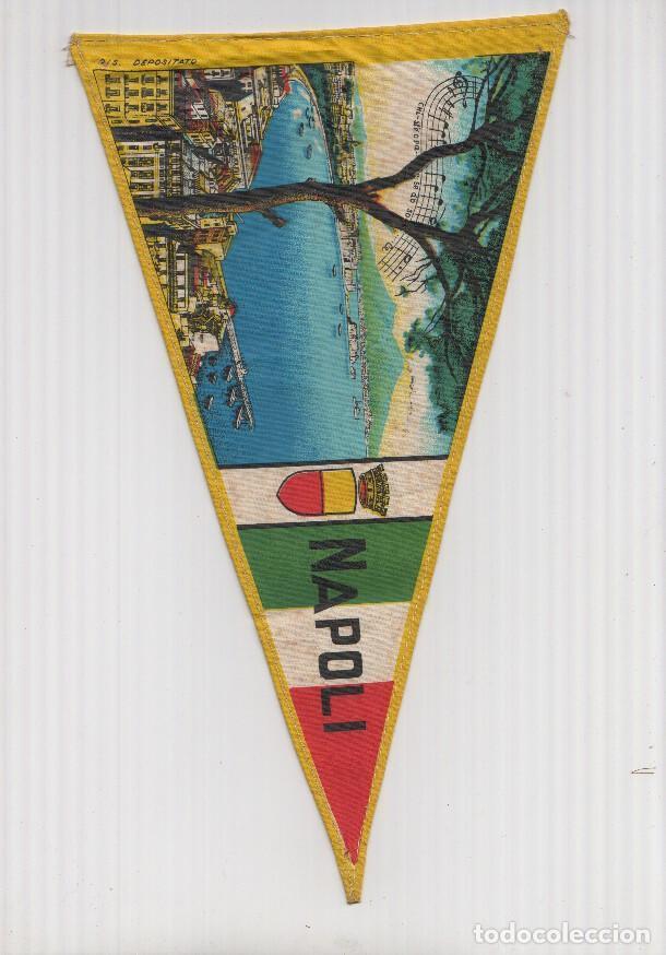 Fanions de collection: BANDERIN: NAPOLI, Italia - Ilustracion aerea de la ciudad y costa de Napoles - VARIOS