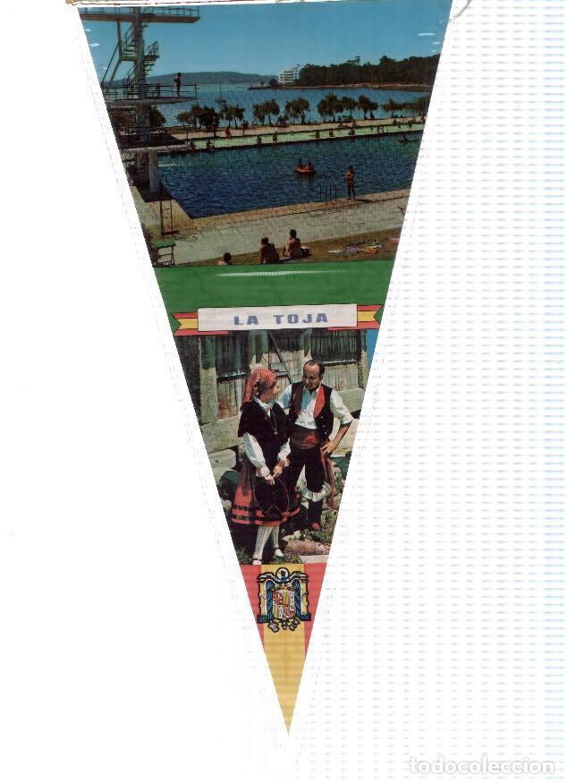 Fanions de collection: BANDERIN: LA TOJA, Pontevedra - Vista de las Piscinas y el Trampolin de La Toja - Varios