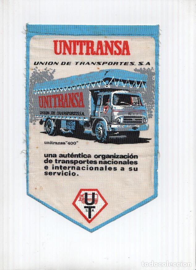 Fanions de collection: BANDERIN: UNITRANSA, Union de Transportes S.A - Ilustracion de Camion Antiguo - Varios