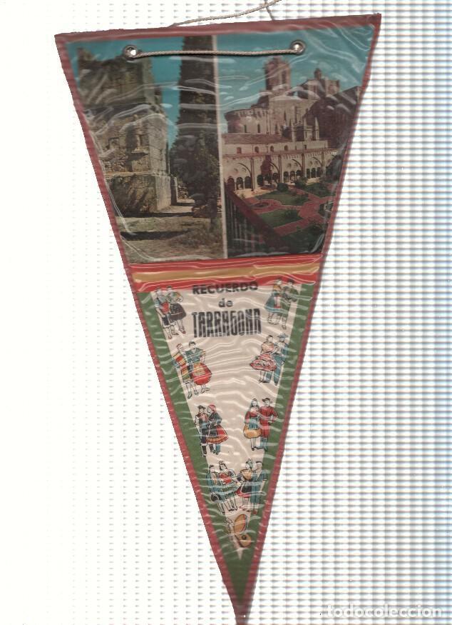 Fanions de collection: Banderin: TARRAGONA - Imagen aerea de los jardines del CLAUSTRO de la Catedral de Santa Tecla - Vari