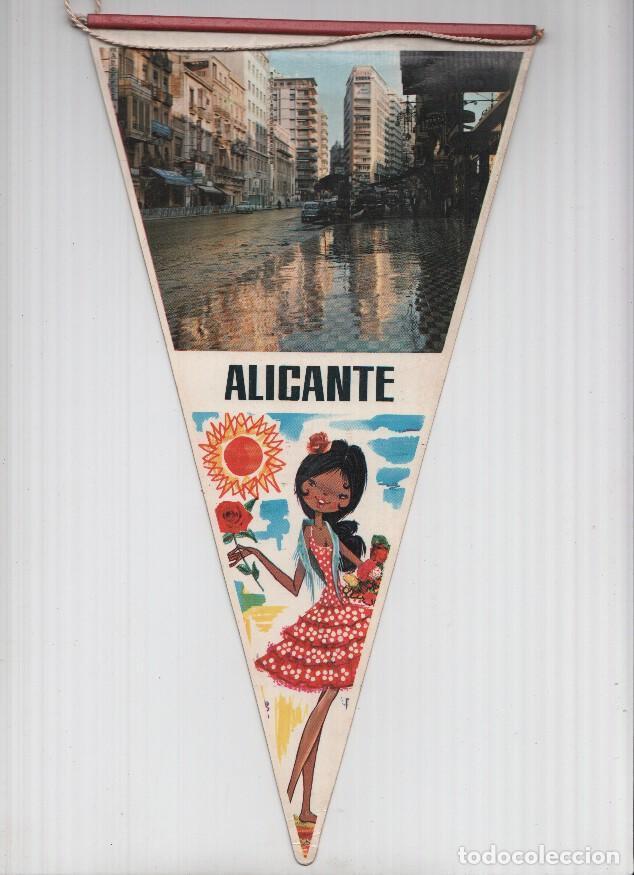 Bandierine di collezione: Banderin: ALICANTE - Imagen Rambla Mendez Nu&ntilde;ez y Puerto de Alicante en trasera - Varios