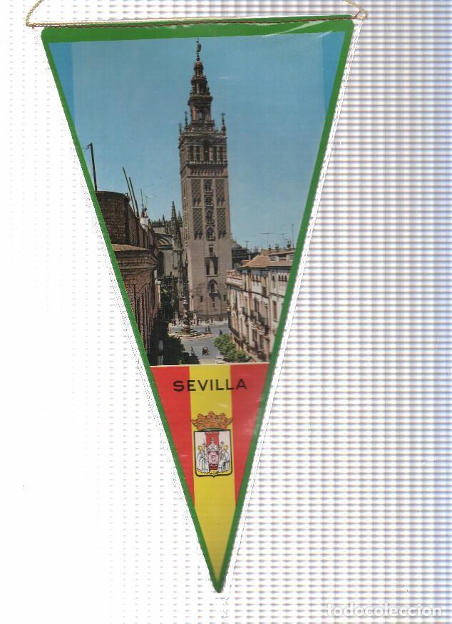 Bandierine di collezione: BANDERIN: SEVILLA - Imagen de la Giralda y escudo (Ilustraciones Taurinas en trasera) - VARIOS