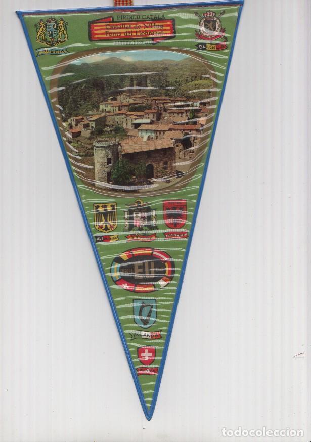 Collection pennants: BANDERIN: CASTELLAR DE N,HUG, Barcelona - Imagen aerea de la Localidad y Fonts del Llobregat - VARIO