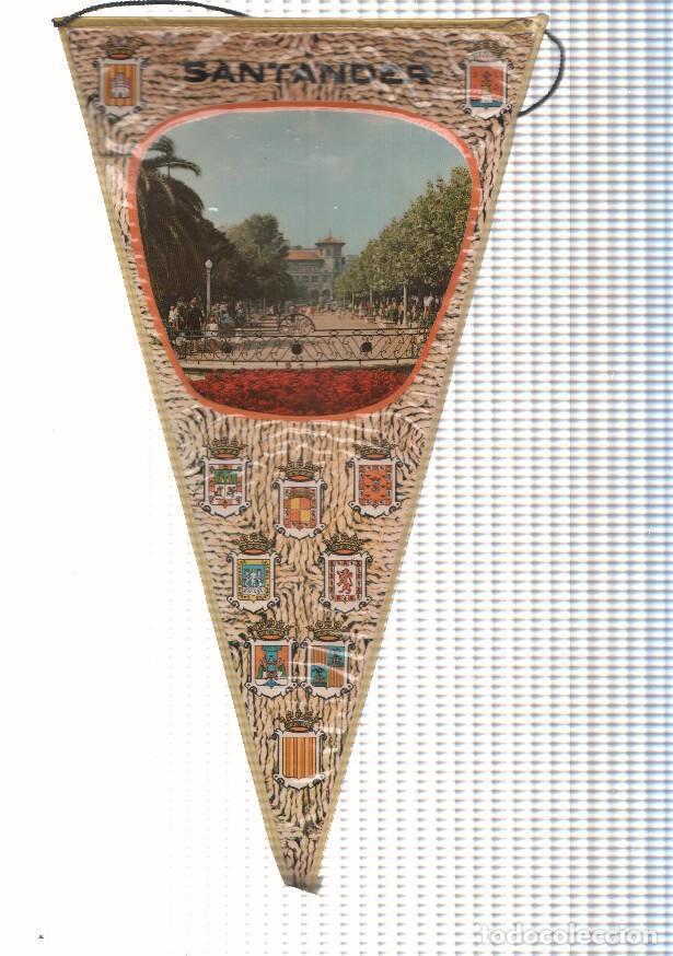 Collection pennants: BANDERIN: SANTANDER - Imagen de la Oficina Central de Correos desde los Jardines Pereda - VARIOS