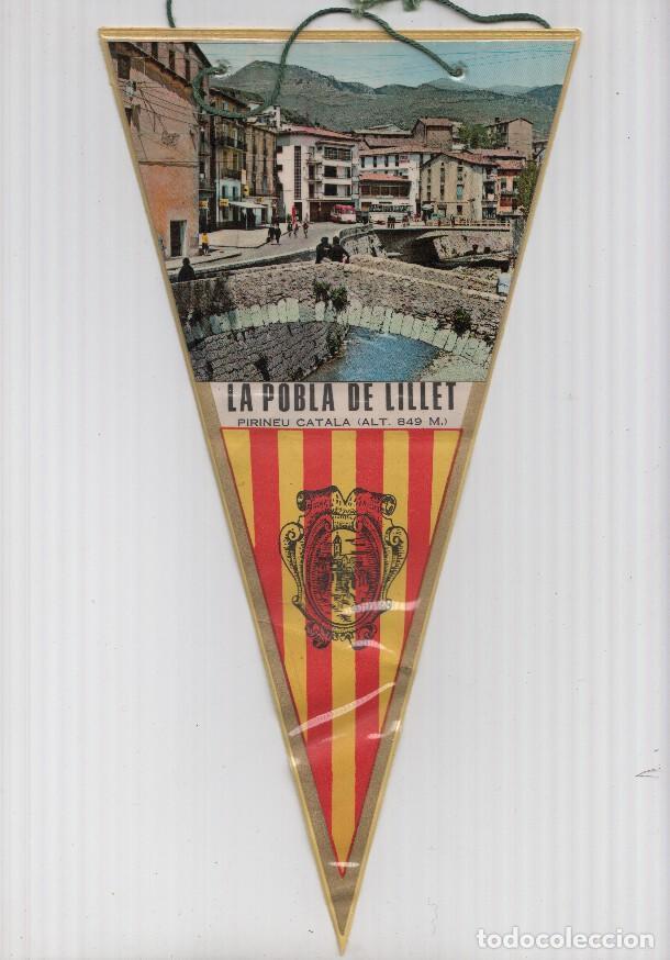 Collection pennants: BANDERIN: LA POBLA DE LILLET, Barcelona - Imagen de la localidad y puente de CALA PETITA - VARIOS