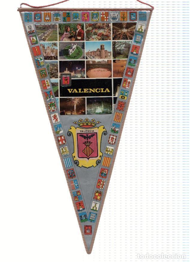 Fanions de collection: BANDERIN: VALENCIA - Diferentes vistas de la ciudad de Valencia y escudo de la localidad - Varios