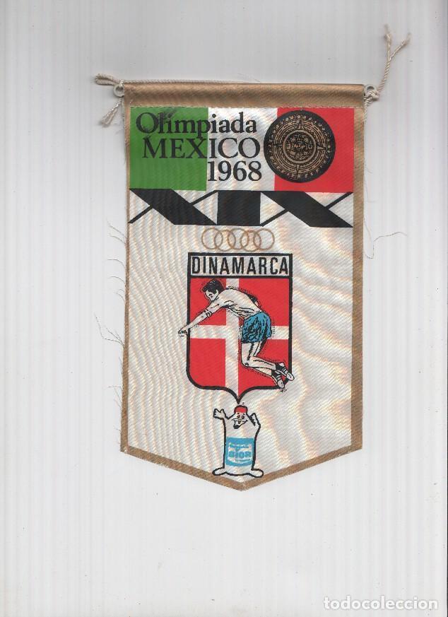Fanions de collection: Banderin Olimpiada Mexico 1968 : Dinamarca (Editor detergentes Gior)