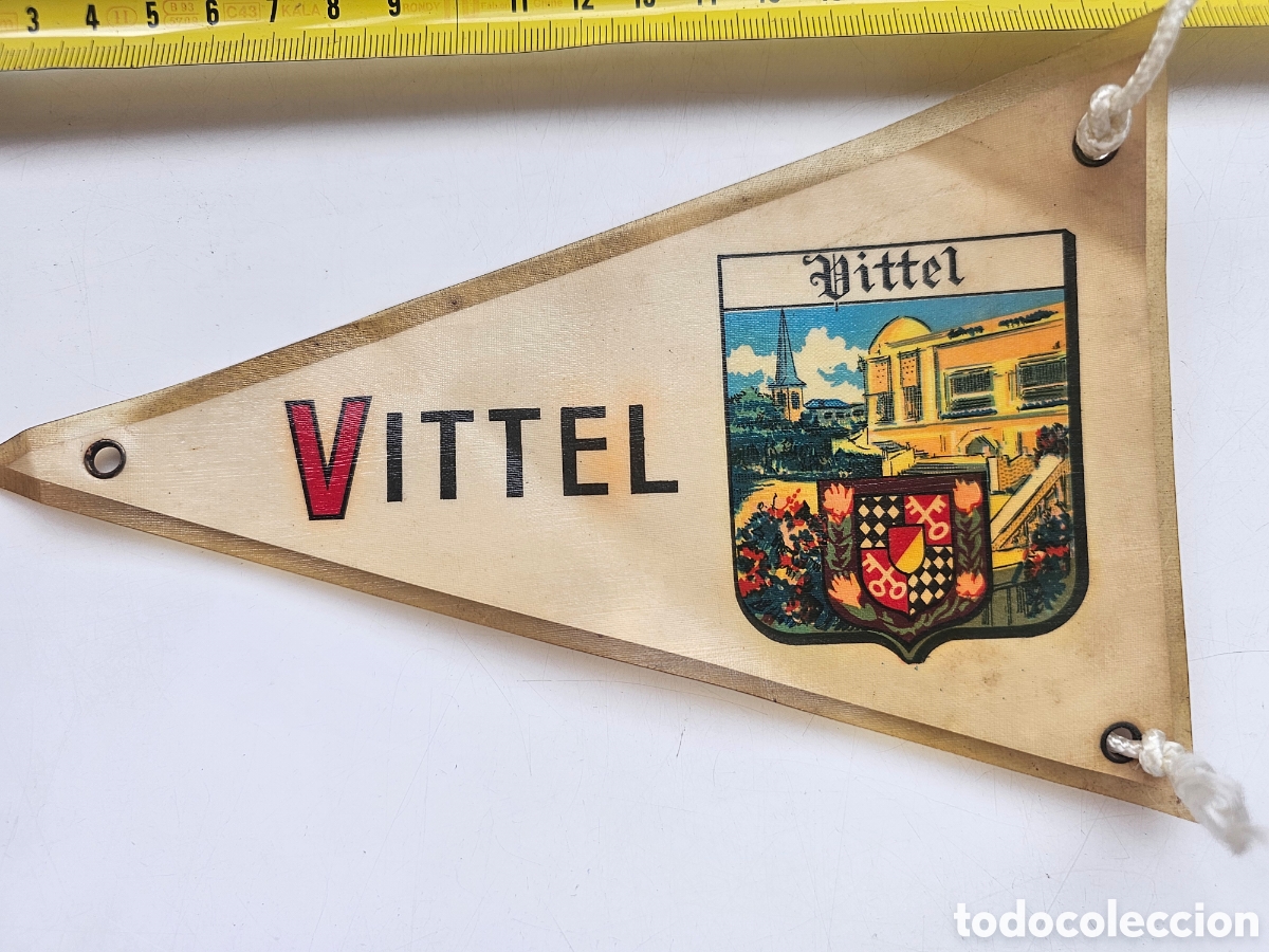 Banderines de colecci&oacute;n: Bander&iacute;n de Vittel, Balneario Francia France 1950s 1960s