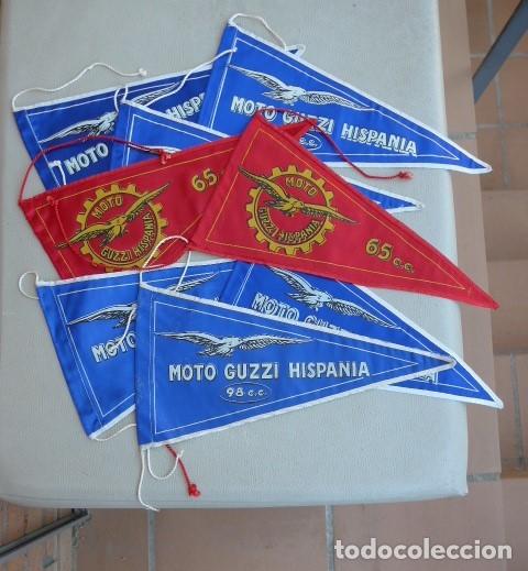 Banderines de colecci&oacute;n: 8 BANDERINES MOTO GUZZI 6 DE 98 c.c. y 2 DE 65 c.c.