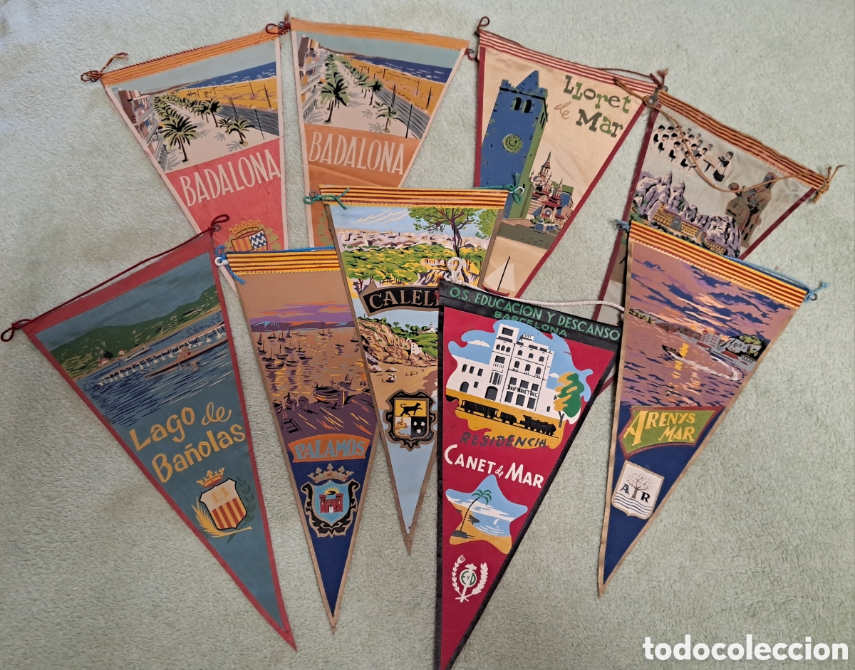 Banderines de colecci&oacute;n: 9 banderines Catalunya