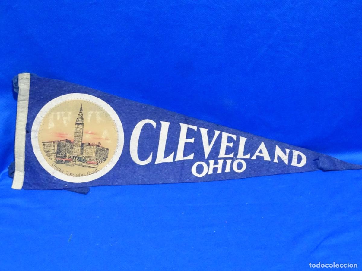 Banderines de colecci&oacute;n: BANDER&Iacute;N VINTAGE DE FIELTRO CLEVELAND OHIO. UNI&Oacute;N TERMINAL.