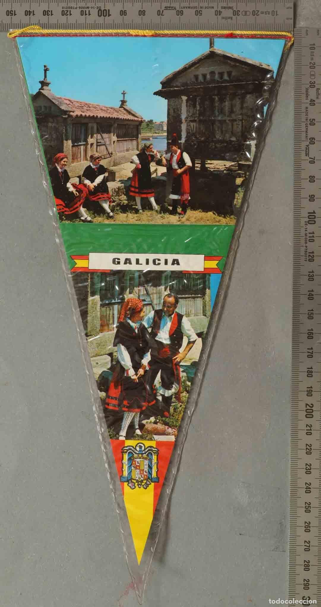 Banderines de colecci&oacute;n: BANDERIN. Galicia - H&oacute;rreos - Trajes t&iacute;picos - Escudo