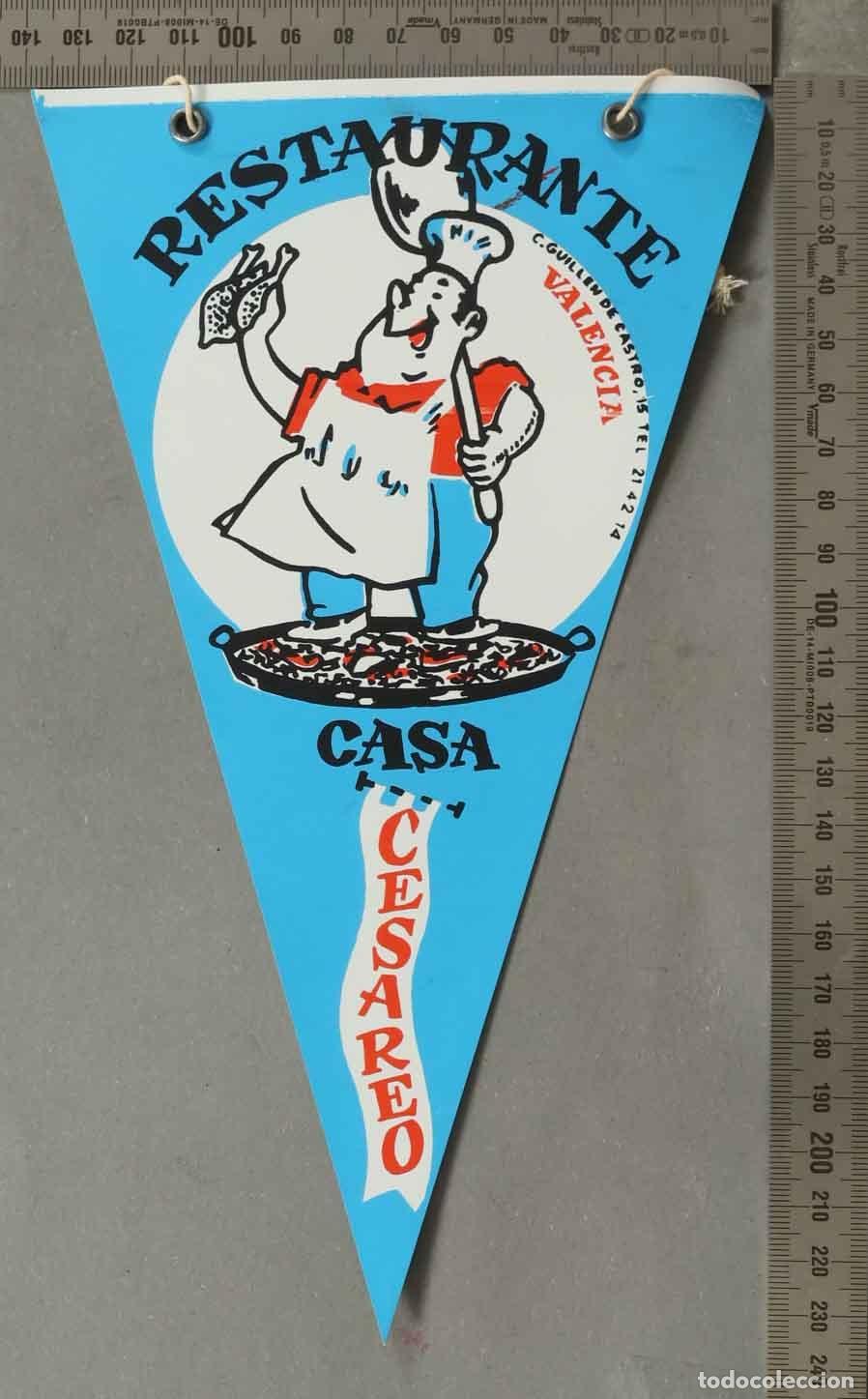 Banderines de colecci&oacute;n: BANDERIN. Restaurante Casa Cesareo - Valencia