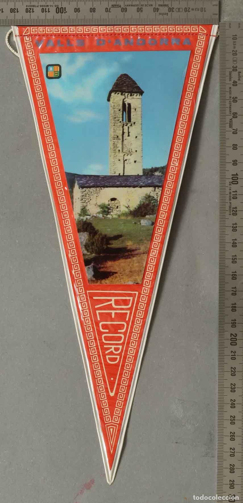 Banderines de colecci&oacute;n: BANDERIN. Valls d&acute;Andorra - Sant Miquel d&acute;Engolasters - Record