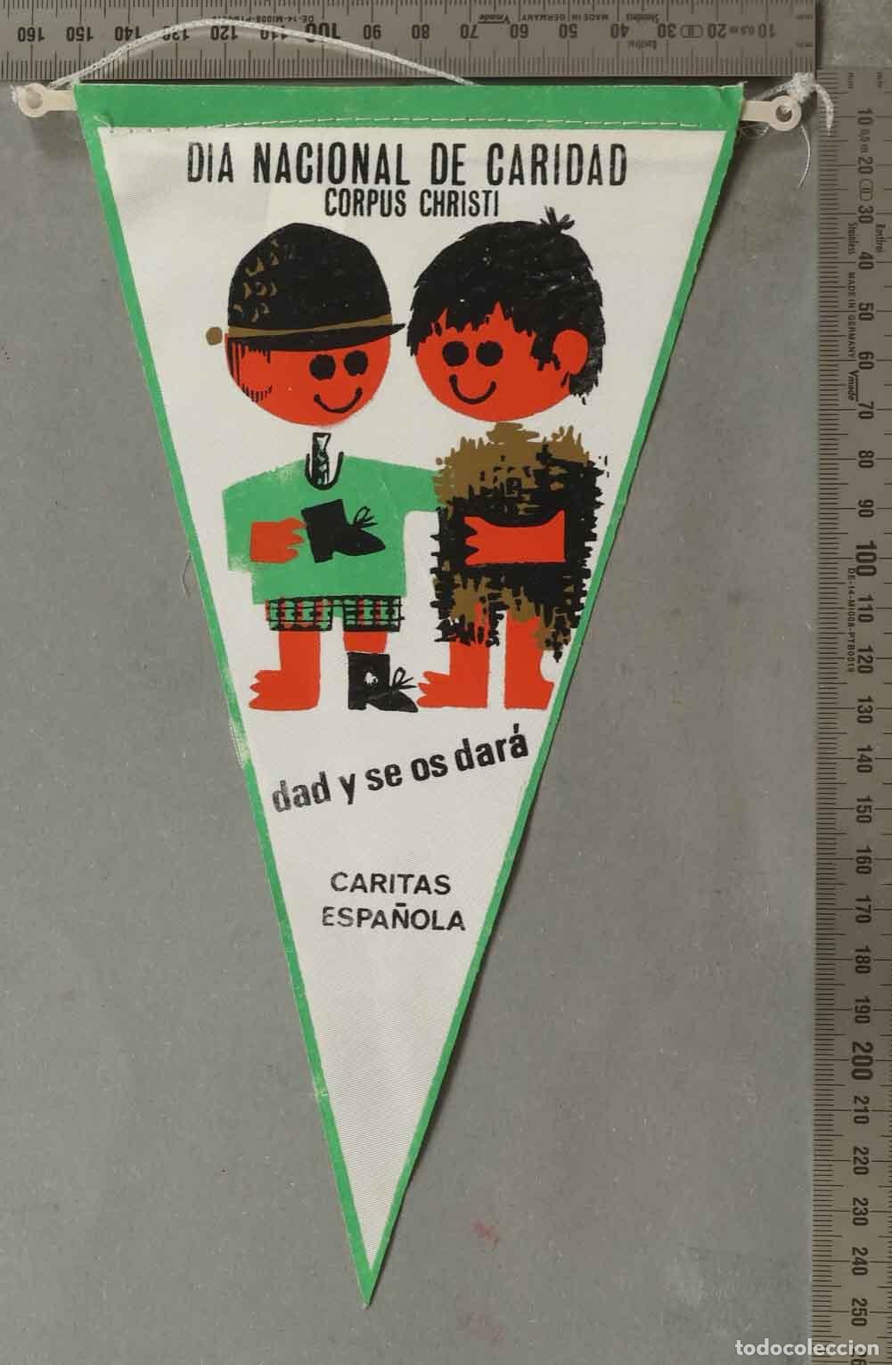 Banderines de colecci&oacute;n: BANDERIN. D&iacute;a Nacional de Caridad - Corpus Christi - C&aacute;ritas Espa&ntilde;ola - Dad y se os dar&aacute;