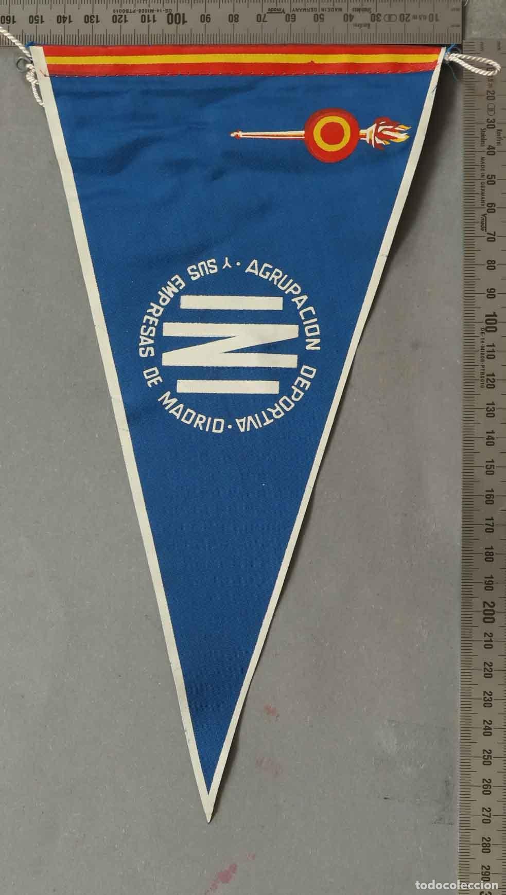Banderines de colecci&oacute;n: BANDERIN. Agrupaci&oacute;n Deportiva del Instituto Nacional de Industria INI y sus empresas de Madrid