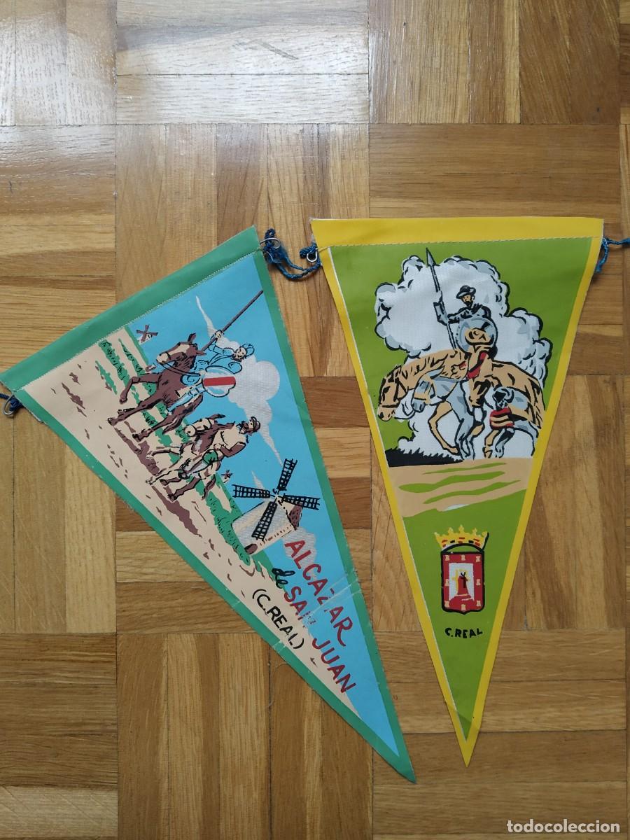 Banderines de colecci&oacute;n: 2 BANDERINES BANDERIN DON QUIJOTE DE LA MANCHA ALCAZAR DE SAN JUAN CIUDAD REAL VER FOTOS
