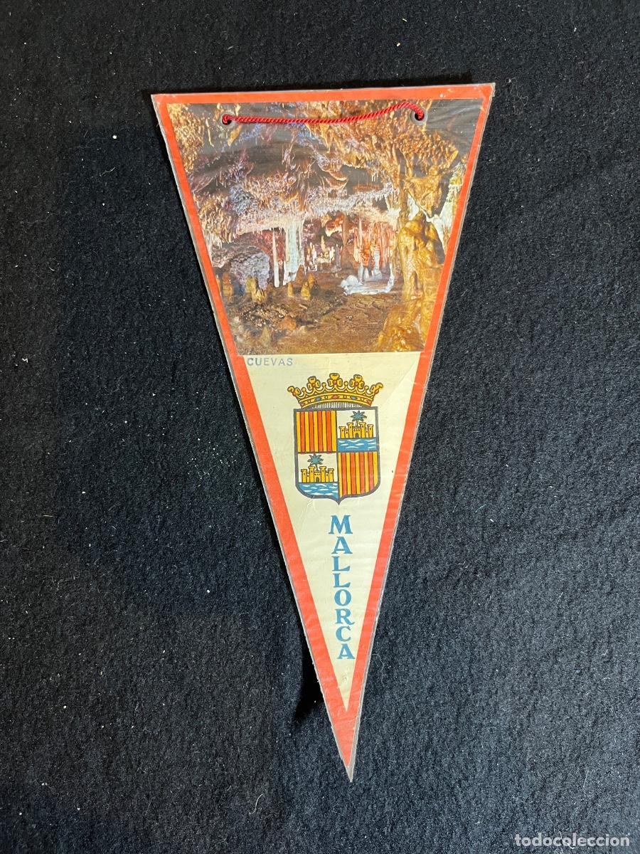 Bandierine di collezione: Bander&iacute;n Mallorca vintage Cuevas souvenir tur&iacute;stico Islas Baleares a&ntilde;os 60 70