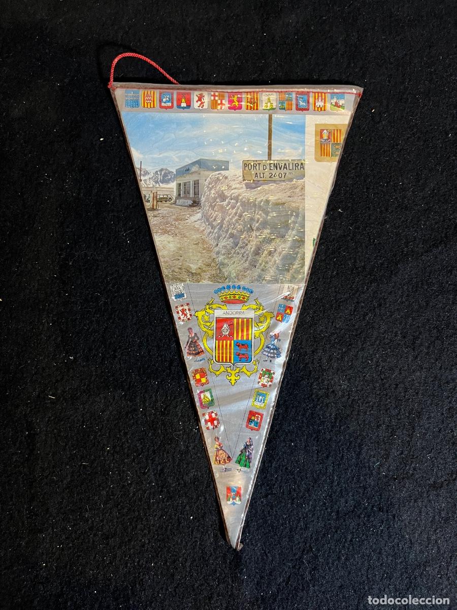 Bandierine di collezione: Bander&iacute;n Andorra Port d&rsquo;Envalira vintage Pirineos souvenir a&ntilde;os 60 70