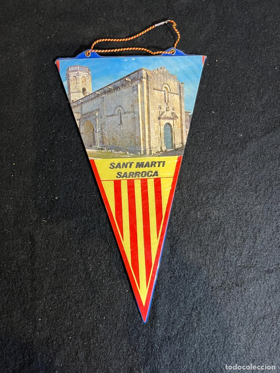 Banderines de colecci&oacute;n: Bander&iacute;n Sant Mart&iacute; Sarroca vintage iglesia rom&aacute;nica Alt Pened&egrave;s a&ntilde;os 60 70