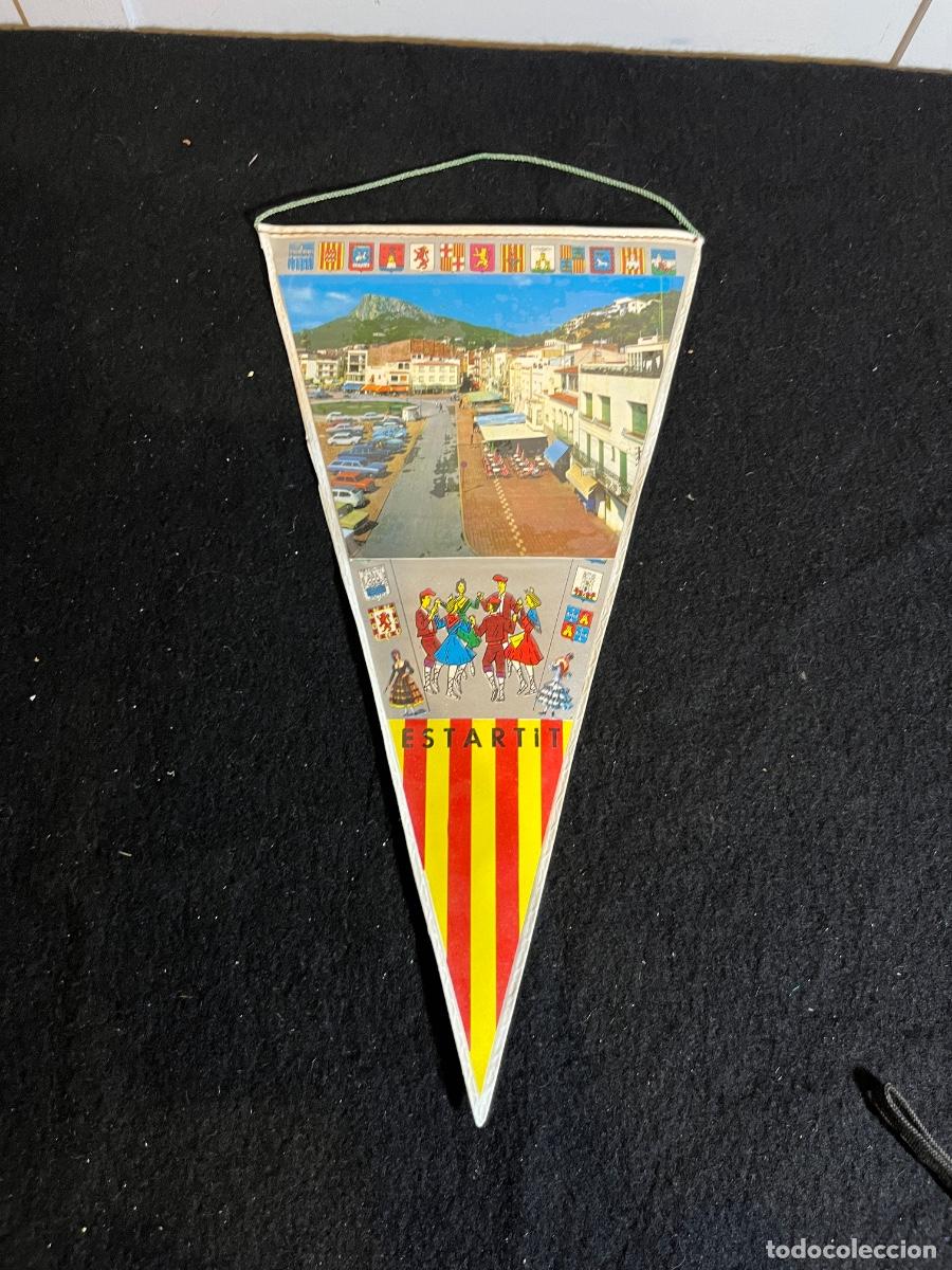 Banderines de colecci&oacute;n: Bander&iacute;n Estartit vintage Costa Brava puerto paseo mar&iacute;timo recuerdo tur&iacute;stico a&ntilde;os 60 70
