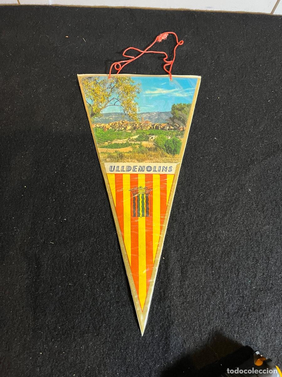 Banderines de colecci&oacute;n: Bander&iacute;n Ulldemolins vintage Priorat Montsant recuerdo tur&iacute;stico a&ntilde;os 60 70