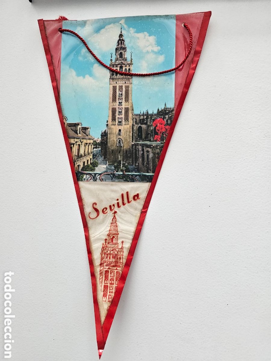 Banderines de colecci&oacute;n: Bander&iacute;n de Sevilla La Giralda 1960s 1970s
