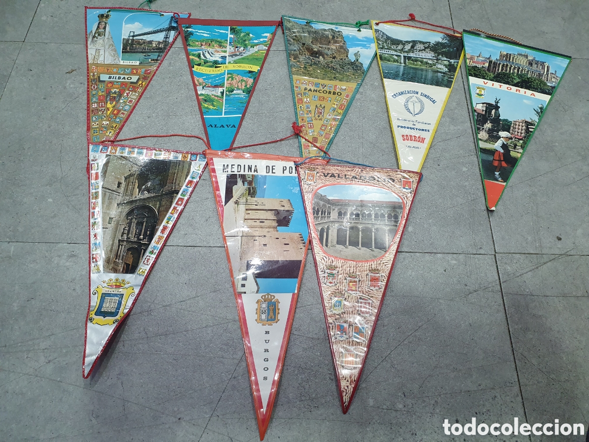 Banderines de colecci&oacute;n: Lote de 8 banderines variados. (L128)