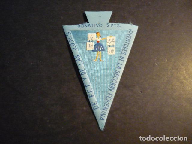 Banderines de colecci&oacute;n: PEQUE&Ntilde;O BANDERIN DONATIVO A JUVENTUDES DE SECCION FEMENINA 6 X 9 CM