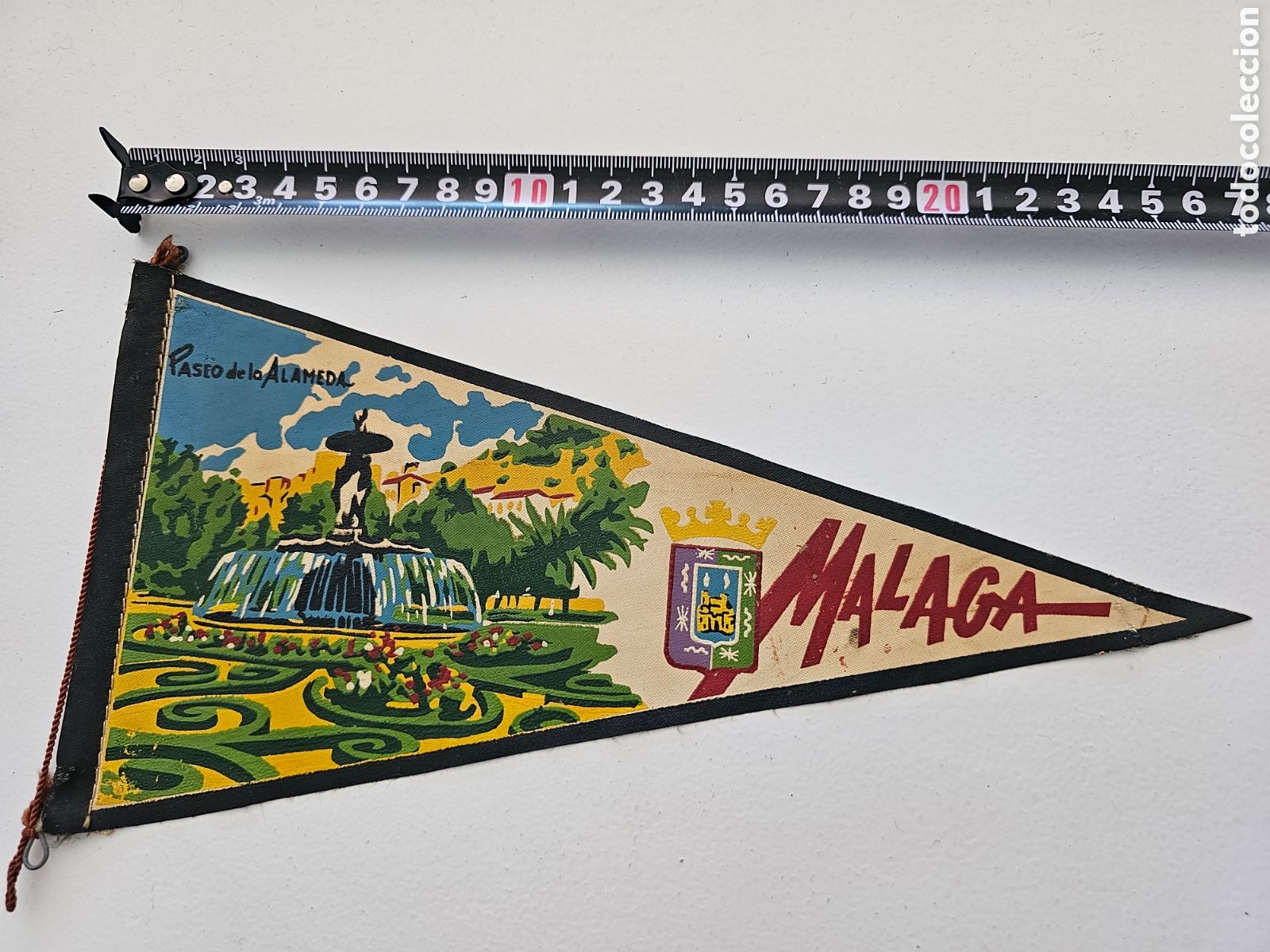 Banderines de colecci&oacute;n: Bander&iacute;n de M&aacute;laga, del Paseo de la Alameda. 1960s 1970s