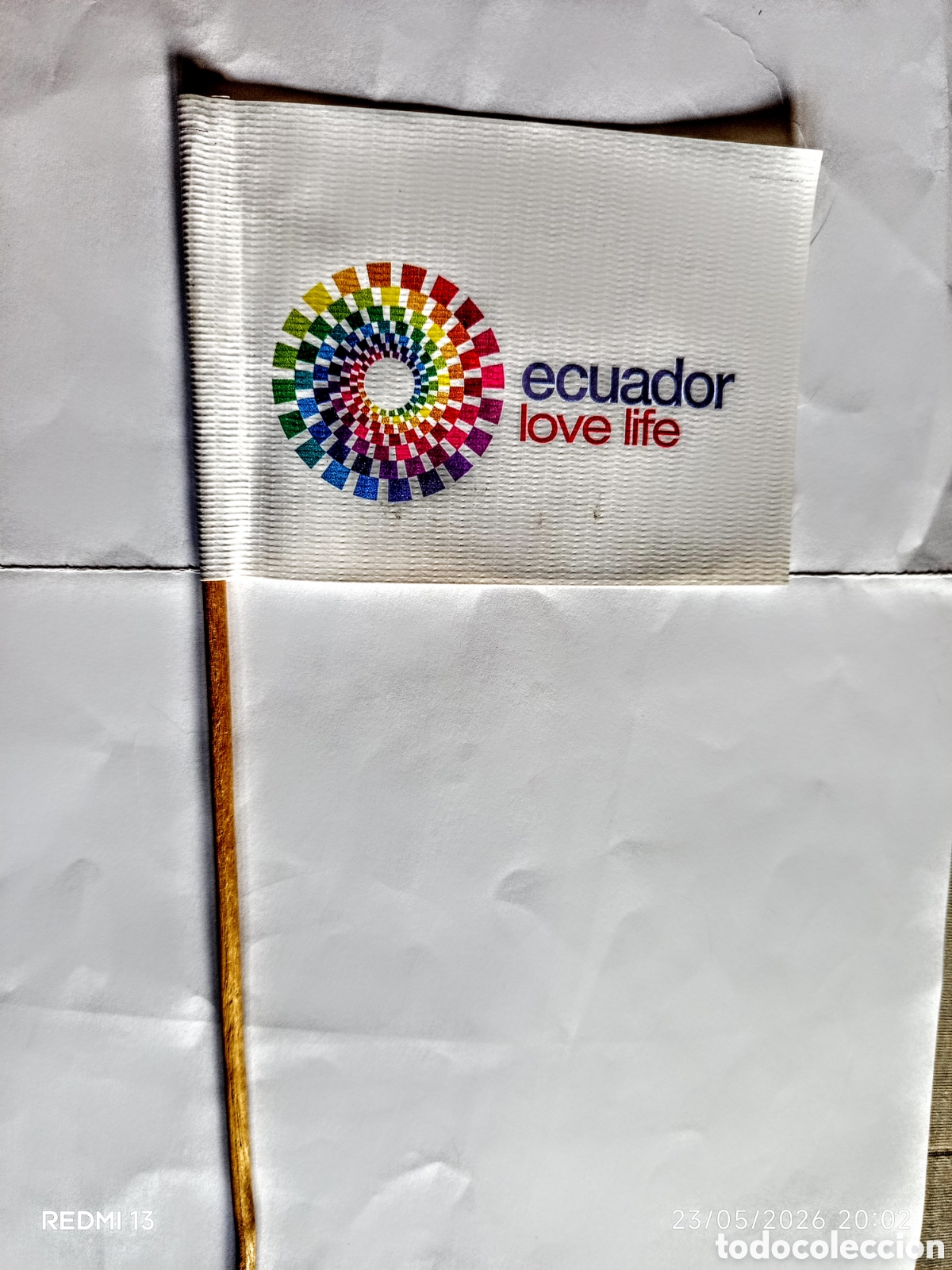 Banderines de colecci&oacute;n: BANDER&Iacute;N DE ECUADOR PL&Aacute;STICO