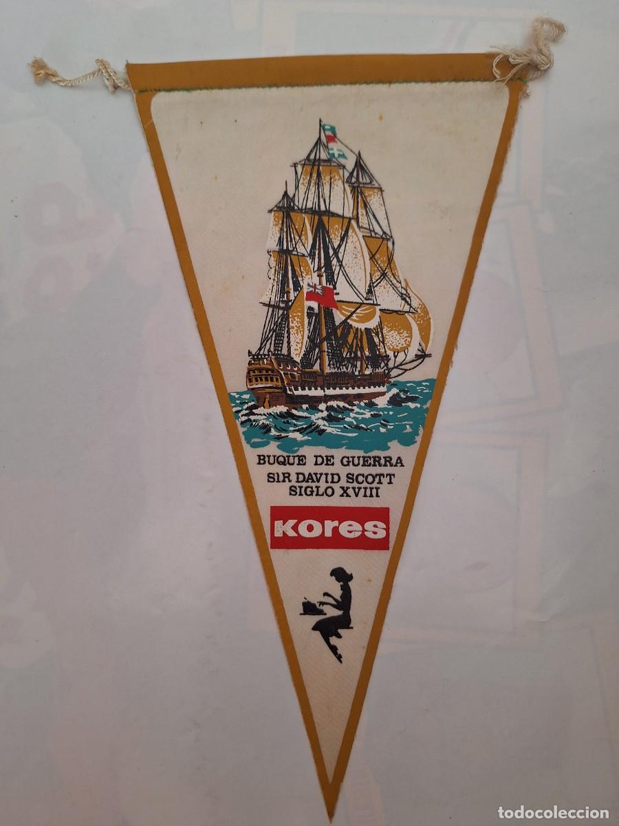 Galhardetes de cole&ccedil;&atilde;o: BANDERIN PUBLICIDAD MAQUINA ESCRIBIR KORES BUQUE DE GUERRA SIR DAVID SCOTT SIGLO XVIII RV