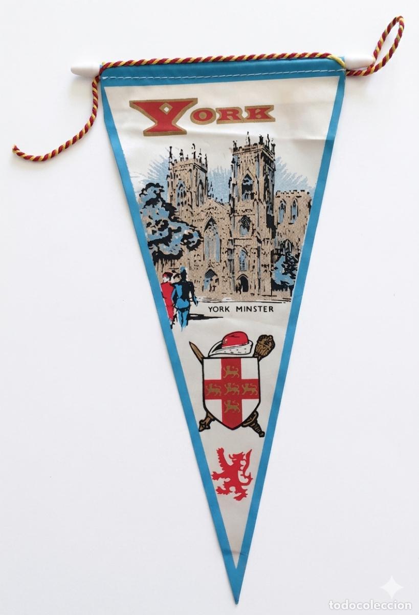 Banderines de colecci&oacute;n: Bander&iacute;n vintage de York - Inglaterra - Con escudos