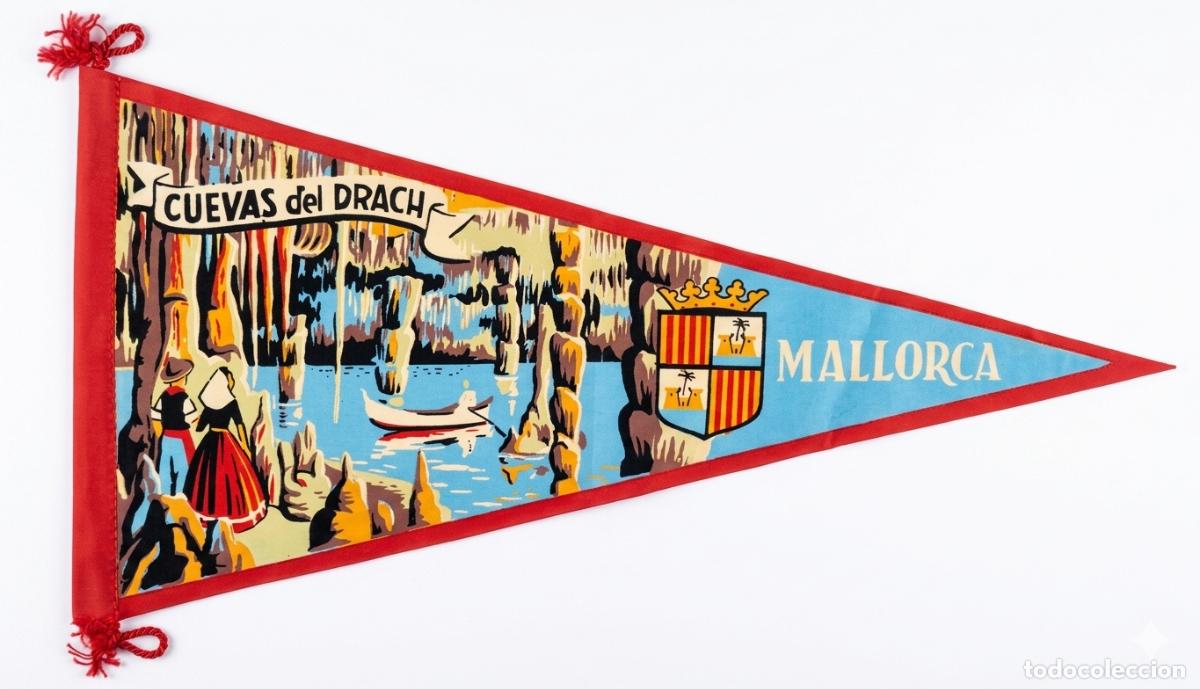 Banderines de colecci&oacute;n: Cuevas del Drach - Mallorca - Bander&iacute;n vintage