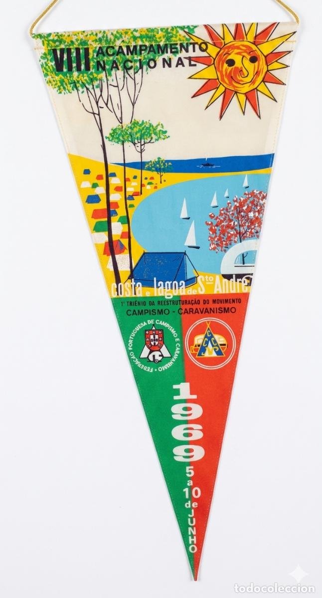 Banderines de colecci&oacute;n: VIII Acampamento Nacional Portugal - Bander&iacute;n vintage 1969