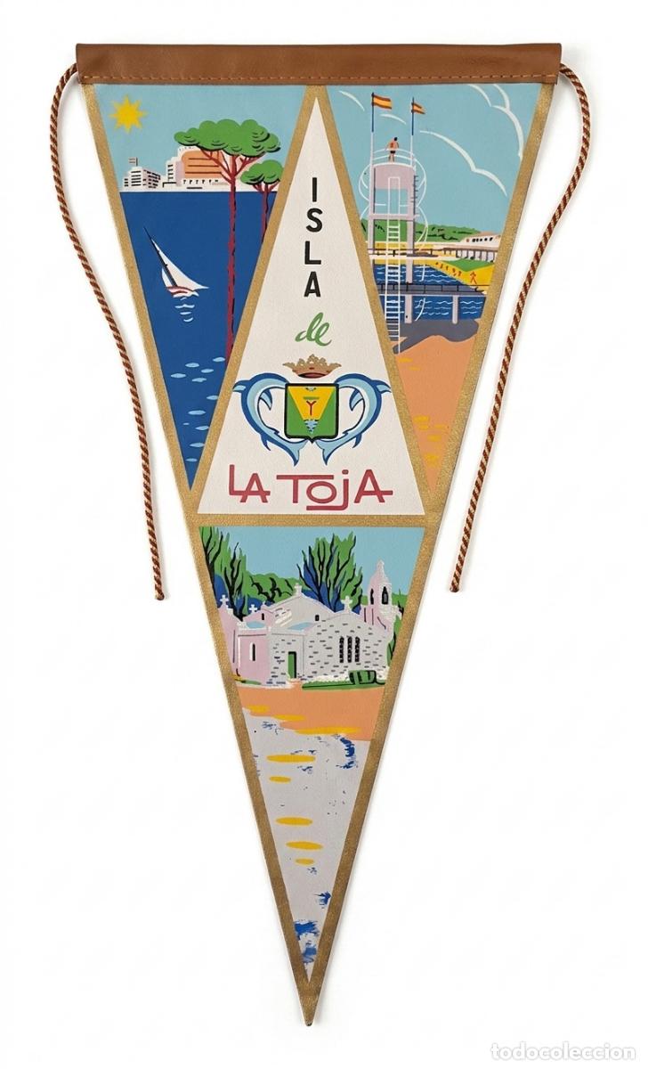Banderines de colecci&oacute;n: Isla de La Toja - Galicia - Bander&iacute;n vintage